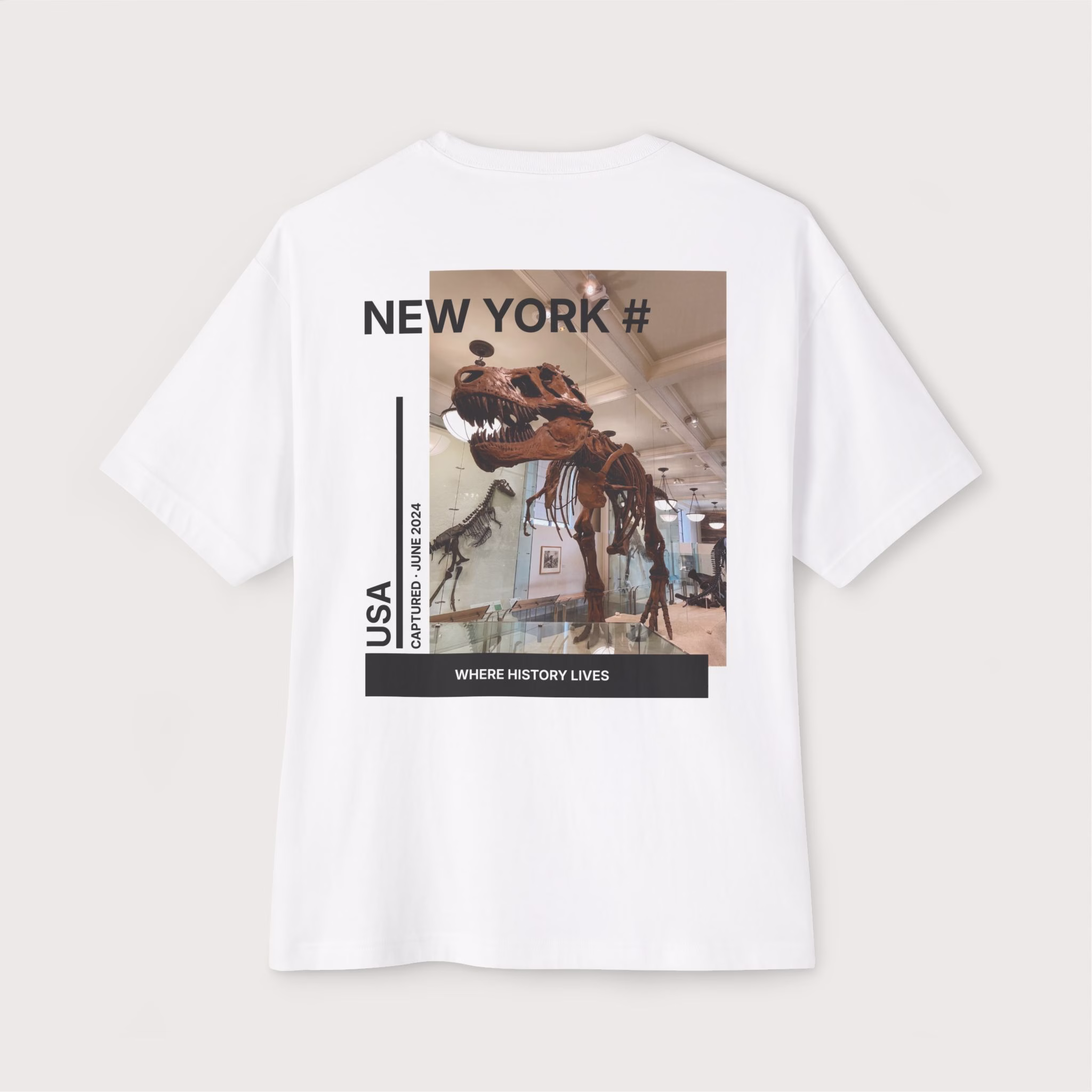 New York 3 - Unisex Oversized Boxy Tee - Image 2